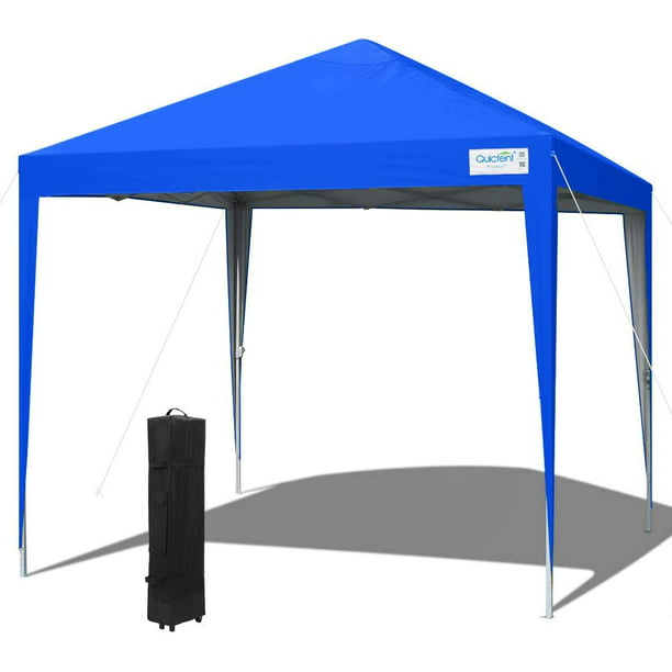 Quictent Privacy 10x10ft Pop up Canopy Tent with Removable Sidewalls and Roller Bag Instant Gazebo Canopy Tent Waterproof Burgundy 